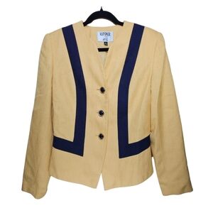 Vintage Kasper Women's SIZE 8 ASL Classy Career Suit Blazer Jacket in Yellow